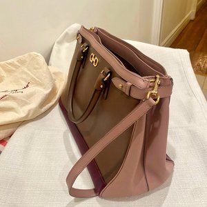 Salvatore Ferragamo Pink-Brown-Purple Office/Tote Bag, Good Condition